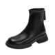 Stretch Thick-soled Short Boots for Women 2024 New British Style Boots Back Zipper Slim Brown Autumn and Winter Super Hot Women's Boots