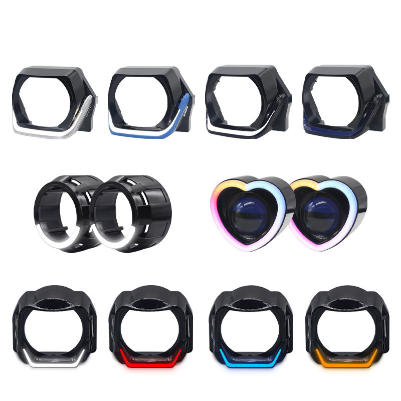Suitable for car and motorcycle front headlights 1.5inch 3inch lens decorative cover RGB modification and upgrade daytime running lights Suitable for car and motorcycle front headlights 1.5inch 3inch lens decorative cover RGB modification and upgrade daytime running lights