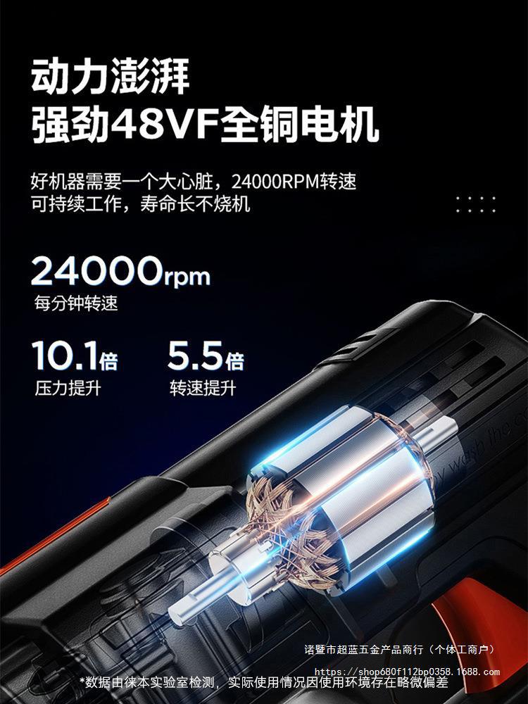 徕本无线洗车机高压水枪车用家用便携式刷车抢功率锂电池清洗