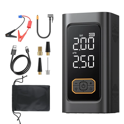 Cross-Border Car Emergency Starting Power Supply, Air Pump, Integrated Power Bank, Battery Jump Starter, Smart Car Device (Car on the line of fire) - inflatable-emergency-start-all-in-one-machine-6000-mah-smart-clip-storage-bag