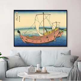 Kanagawa ukiyoe的巨浪日本艺术墙画布印花著名绘画客厅装饰图片