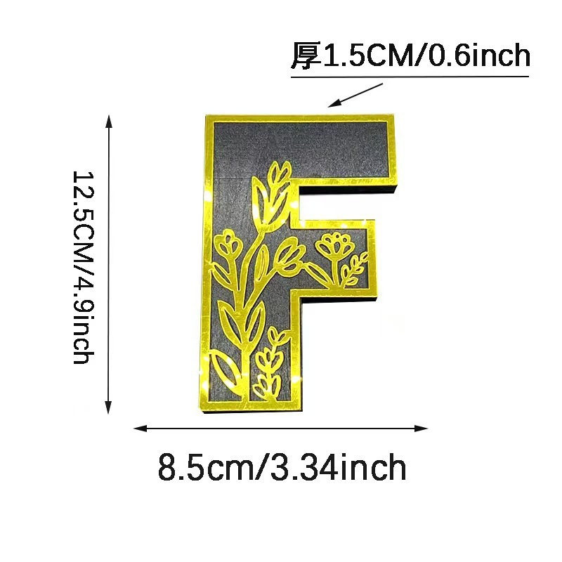 クロスボーダー彫刻アルファベット木製装飾置物花柄デザイン家庭用工芸品置物感|undefined