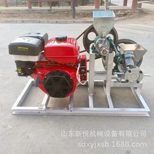 玉米杂粮康乐果米花机 汽油双机头膨化机 多种花型膨胀机