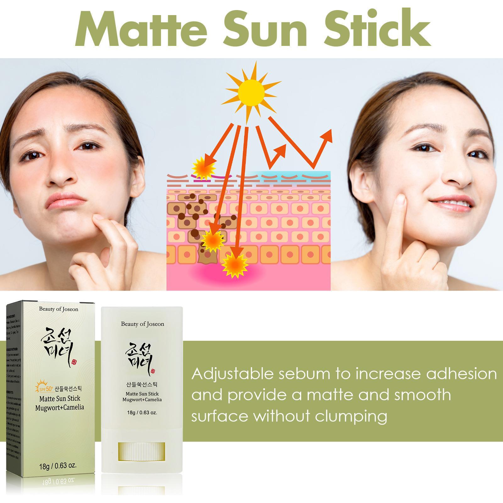 Stick für einen matten, sommerlichen, erfrischenden, nicht klebrigen Schutz vor UV-Strahlen, feuchtigkeitsspendend und reparierend für die Gesichtshaut_voghion.com