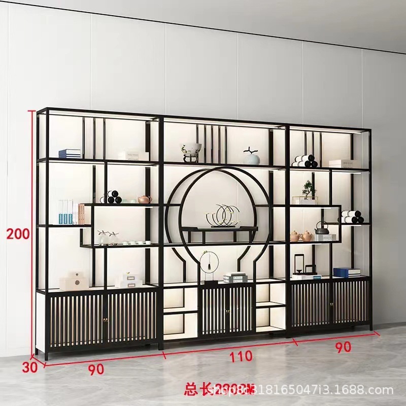 [블랙] 조명포함 3종조합 290*30*200cm