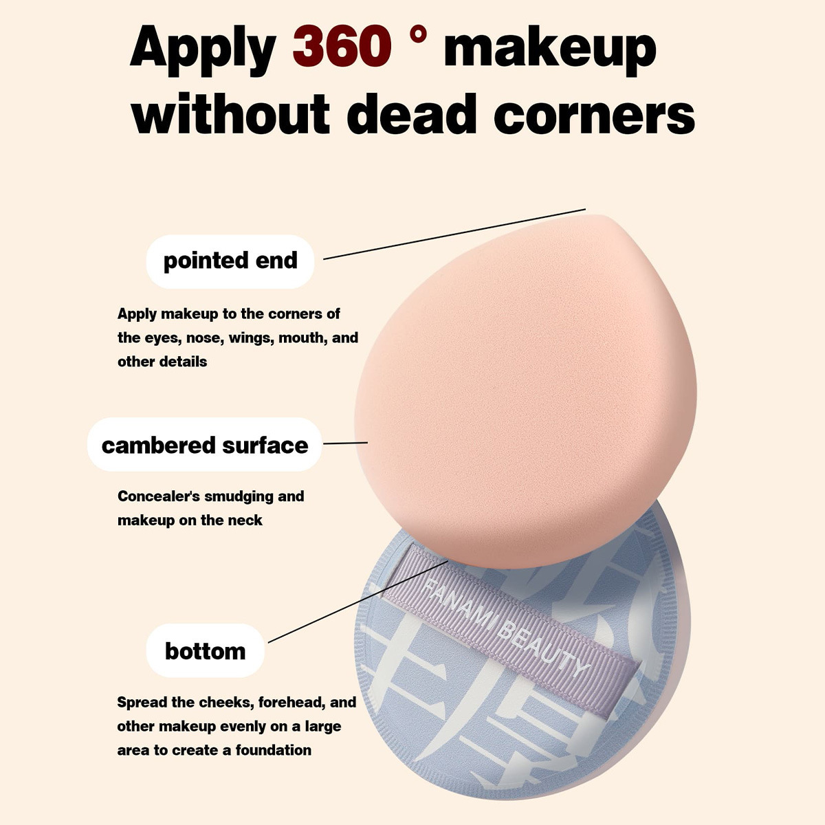 23 juegos de herramientas de belleza, combinación grande con bolsa de cosméticos, banda para el cabello con borla de polvo, antes y después del maquillaje, cubierta de viaje íntima