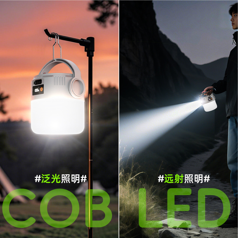 新しいソーラー充電式リチウム電池テント多機能ポータブル長寿命屋外レトロキャンプランプ雰囲気ライト|undefined