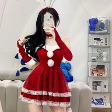朵蜜拉情趣内衣套装睡衣批发衣服一件代发可爱圣诞兔女郎制服诱惑