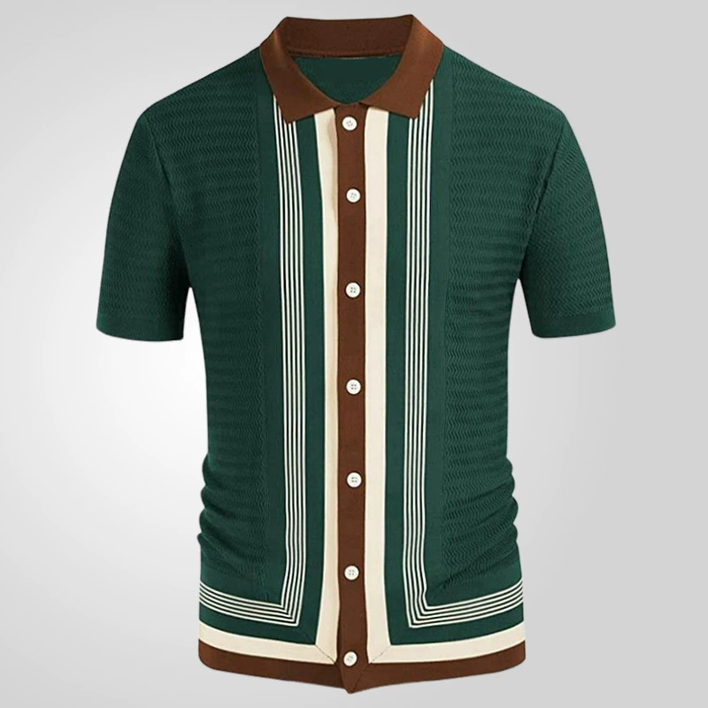 Summer knitted sweater, polo, Amazon, with short sleeve
