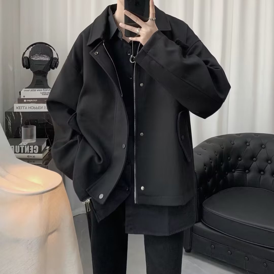 Hombres 2023 nuevo alto grado Ruan guapo nicho diseño corto abrigo de primavera y otoño suelta chaqueta americana