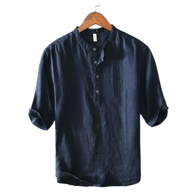 Men's Oversized Short Sleeve Shirt Breathable Modal Blend Casual T-Shirt For Streetwear And Summer Minimalist Solid Colors M-8XL_voghion.com