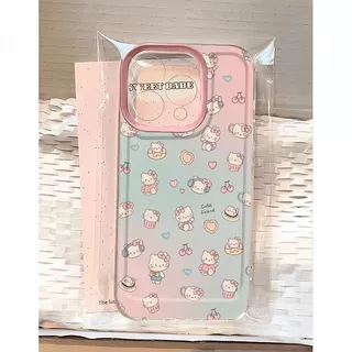 可爱晕染凯蒂适用苹果17PROMAX手机壳iPhone16卡通14小众13软壳12