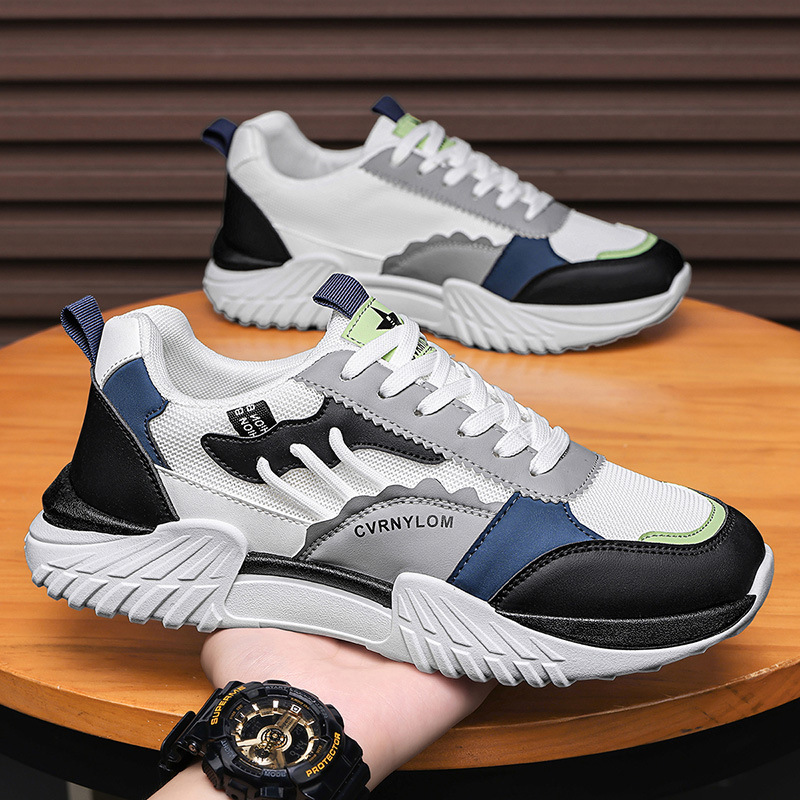 Zapatos de hombre verano 2026 nuevos zapatos deportivos al aire libre, zapatos de malla transpirables ligeros, suela gruesa y resistente al desgaste.