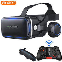 クロスボーダー精選VR SHINECON千幻6世代g 04eイヤホン版携帯電話3d仮想現実ヘルメットVRメガネ