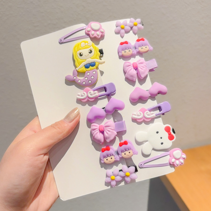 Caricatura curry clip para el cabello lateral de las mujeres clip para el cabello niños lindos clip para el cabello al por mayor