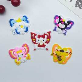 卡通新品三丽鸥蝴蝶款系列PVC软胶DIY手机壳发夹水杯收纳盒冰箱贴