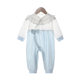 New cute baby girl long sleeve v-neck lace jumpsuit baby jumpsuit climbing clothes jumpsuit manufacturers wholesale