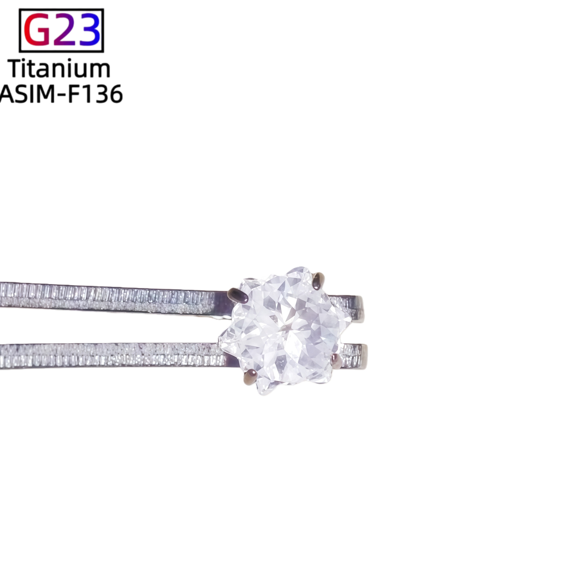 Pointed titanium steel lip stud product view