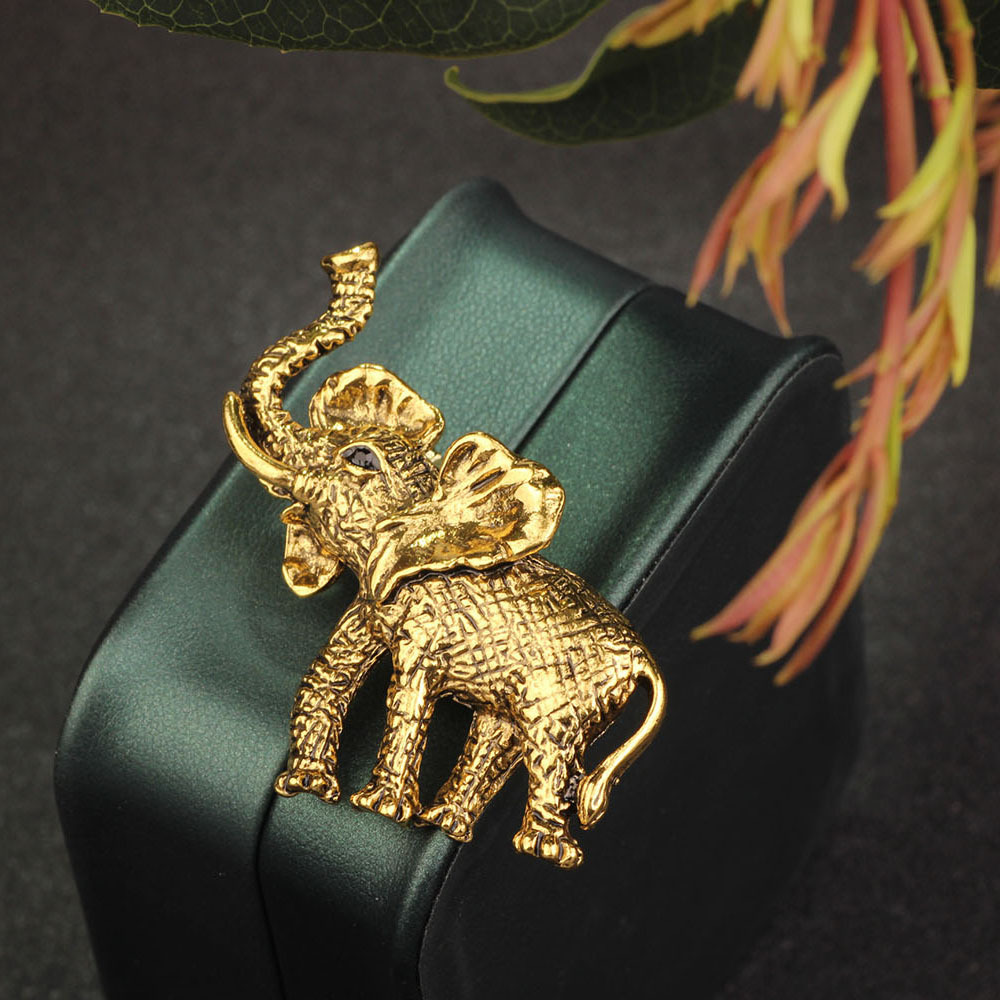 17g Weight Brooches Classification Retro Simple Style Pin Elephant Zinc Alloy Plating Unisex Brooches