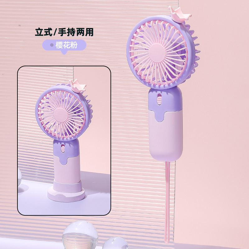 夏用電化製品ハンドヘルドファン USB 充電式ミニポータブルハンドヘルド小型ファンデスクトップ小型扇風機|undefined