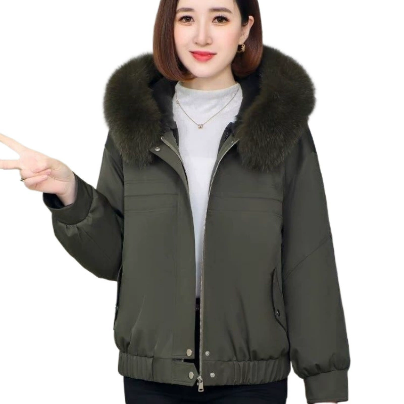 Winter short warm down jacket, for teenagers