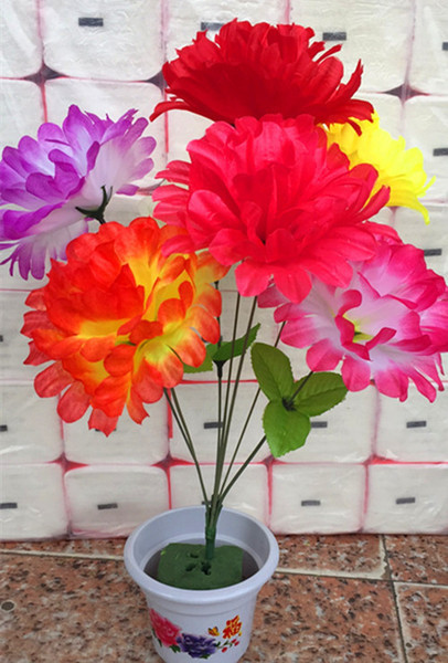 7 dahlias Qingming grave-sweeping tombs and memorial silk flower…