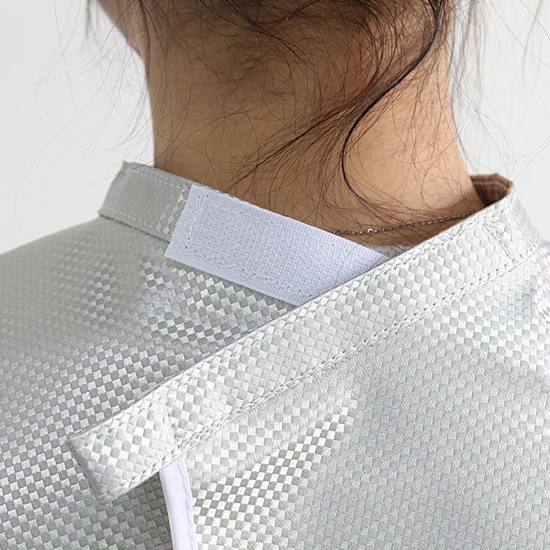 Barbero de Amazon transfronterizo, cortador de pelo, permanente y teñido, ropa de trabajo de peluquero, delantal de velcro impermeable y antiestático