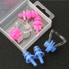 Professional Swimming Gear Racer Level Anti-Choking Adult Children Unisex Boxed Silicone Nose Clip and Earplug Set