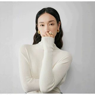 WENHONG2026秋冬女装精仿美丽诺100%羊毛高领套头纯色针织打底衫
