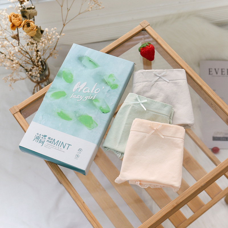 Quality version of mint pants graphene bottom guide wet seamless underwear for women box sexy bow ladies briefs
