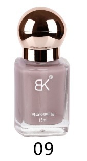 BK nuevo esmalte de uñas de color sin hornear aceite duradero no pelable blindaje de gran capacidad color desnudo botella de tienda sólida 15ml