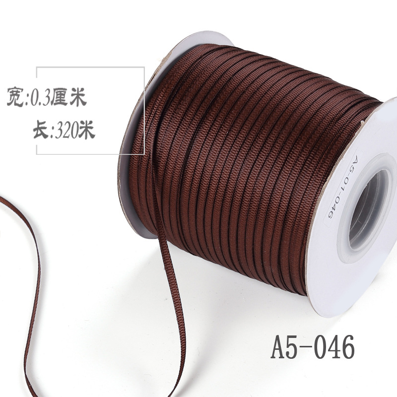 3mm de alta densidad costilla cinturón DIY cinta colgante etiqueta marcador embalaje cinta delgada cuerda de hilo