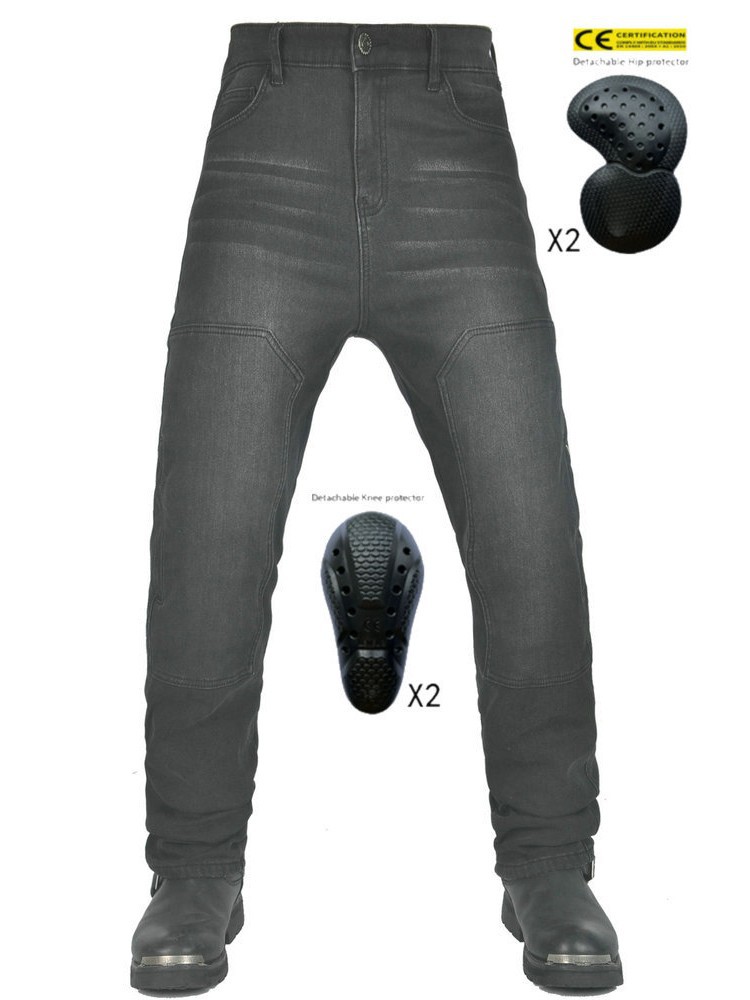 VOLERO jeans de motocicleta hombres y mujeres herramientas americanas ociosas locomotora elástica retro paseo a través de la carretera pantalones anticaídas