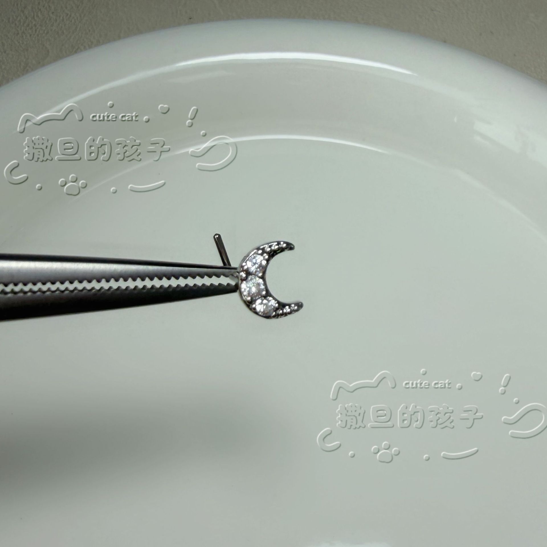 Pointed titanium steel lip stud product view