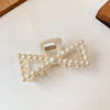 Metal hairgrip from pearl, crab pin, big shark, hairpins for bath, hair accessory