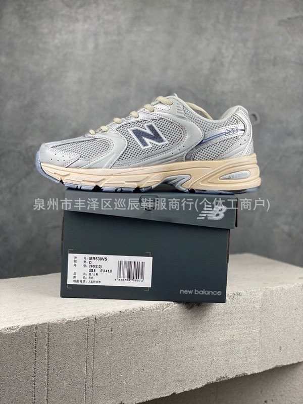 NB530莆田シューズ純正白銀グレー銀男女兼用カップル通気性スポーツ厚底増高スポーツシューズ軽量|undefined