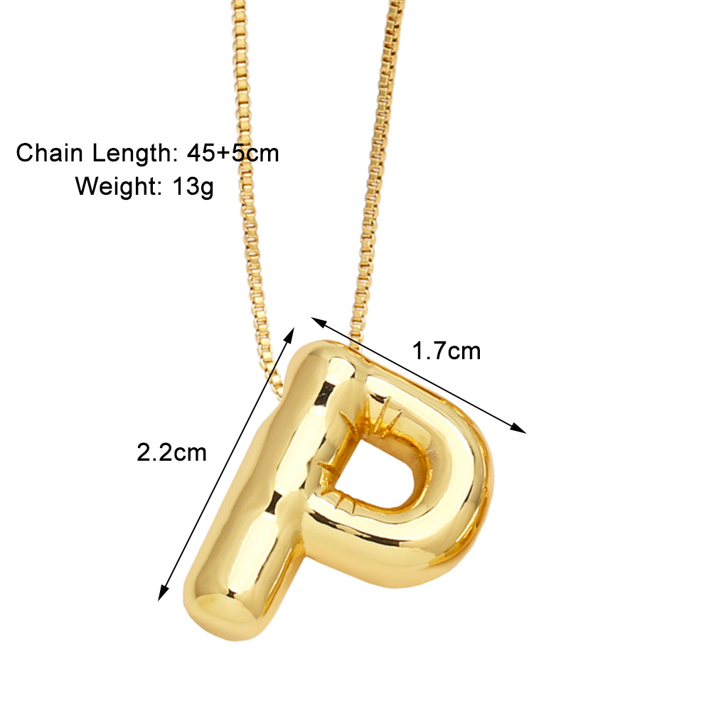 Style Simple Lettre Le Cuivre Placage Pendentif display picture 18