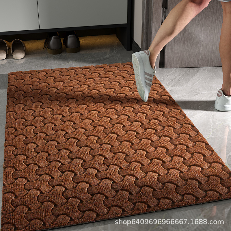 Alfombrilla de puerta de entrada Alfombra antideslizante y resistente a la suciedad para exteriores de lujo Alfombrilla de puerta cortada para el hogar Alfombrilla de puerta de entrada