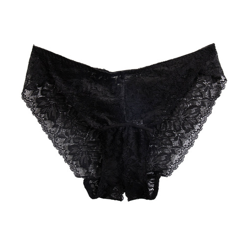 Lace Hole Sexy Novelty Briefs for Women Bikini Style Thong-Free Low-Waisted Triangle Shorts
