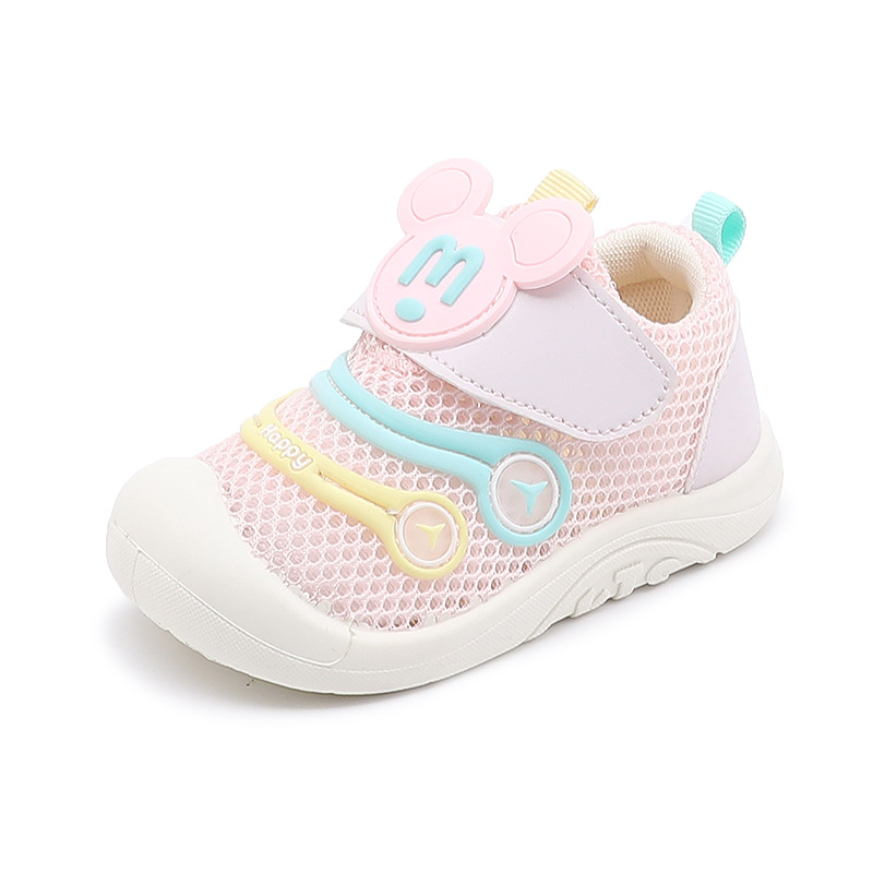 Zapatos infantiles para bebés varones 2024 primavera y verano nuevos zapatos de malla suave para bebés zapatos de malla transpirables zapatos infantiles