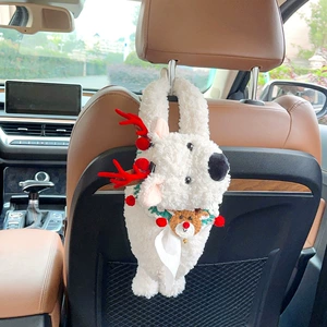 Christmas Car Tissue Box Car Tissue Box Hanging Armrest Box Doll Cute Car Interior Decoration Supplies