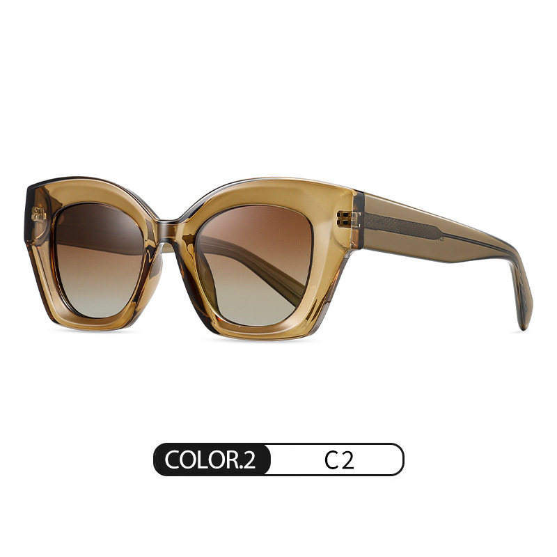 Gafas de sol de venta caliente transfronterizas europeas y americanas S26120 Gafas de sol de hoja polarizada de moda con marco cuadrado retro de alta calidad