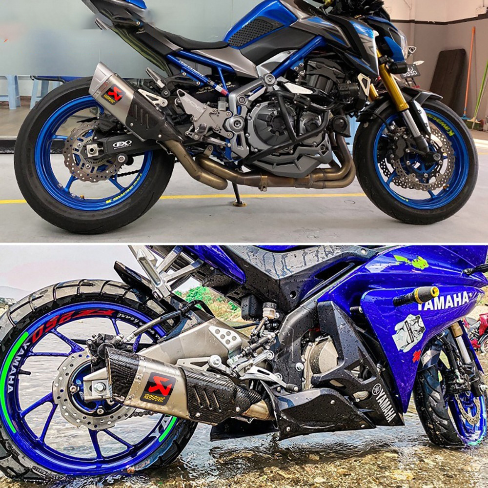Motorcycle exhaust pipe modification tail throat oblique triangle exhaust pipe tail section stainless steel R3/R25/DUKE/NINJA