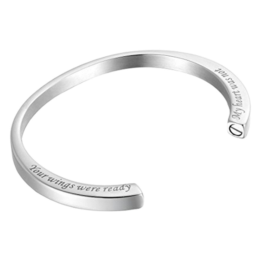 Joyería de acero inoxidable se puede abrir conmemorativa mascota pelo cinerario ataúd pulsera hombres y mujeres titanio acero pulsera cinerario pulsera