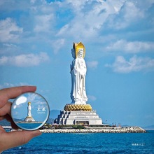 海南冰箱贴水晶玻璃磁贴三亚海口亚龙湾蜈支洲岛鹿回头旅游纪念品