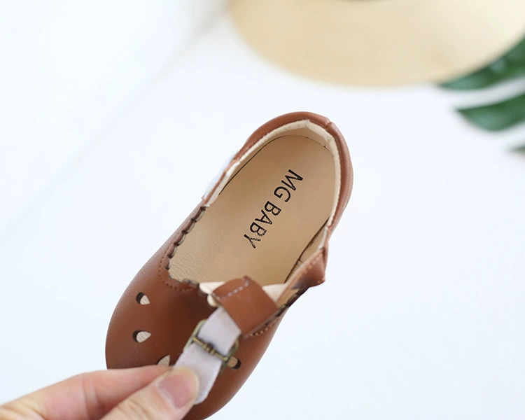 girls leather shoes Spring Autumn Kids Shoes T Strap Cut-outs Leather Shoes Baby Girls Leather Shoes Princess Single Shoes Retro Wedding Casual Shoe children's shoes for high arches