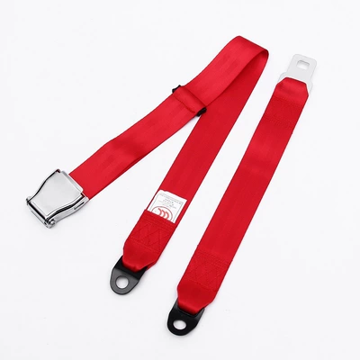 Two-Point Car Seat Belt, Car seat belt - 45-steel-aircraft-two-point-safety-belt-red-45-steel-aircraft-safety-belt