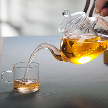 耐高温加厚玻璃功夫花茶壶套装家用办公蜡烛加热底座养生电煮茶器