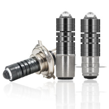 厂家批发摩托车电动车前大灯LED 黄白双光带透镜小钢炮3570灯珠