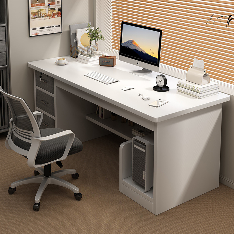 Computer Desk Desktop Simple Modern Office Desk with Drawer Desk Home Student Writing Desk White Light Luxury Table